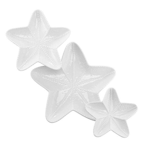 Over and Back Starfish 3-Piece Plate Set (Set of 3)