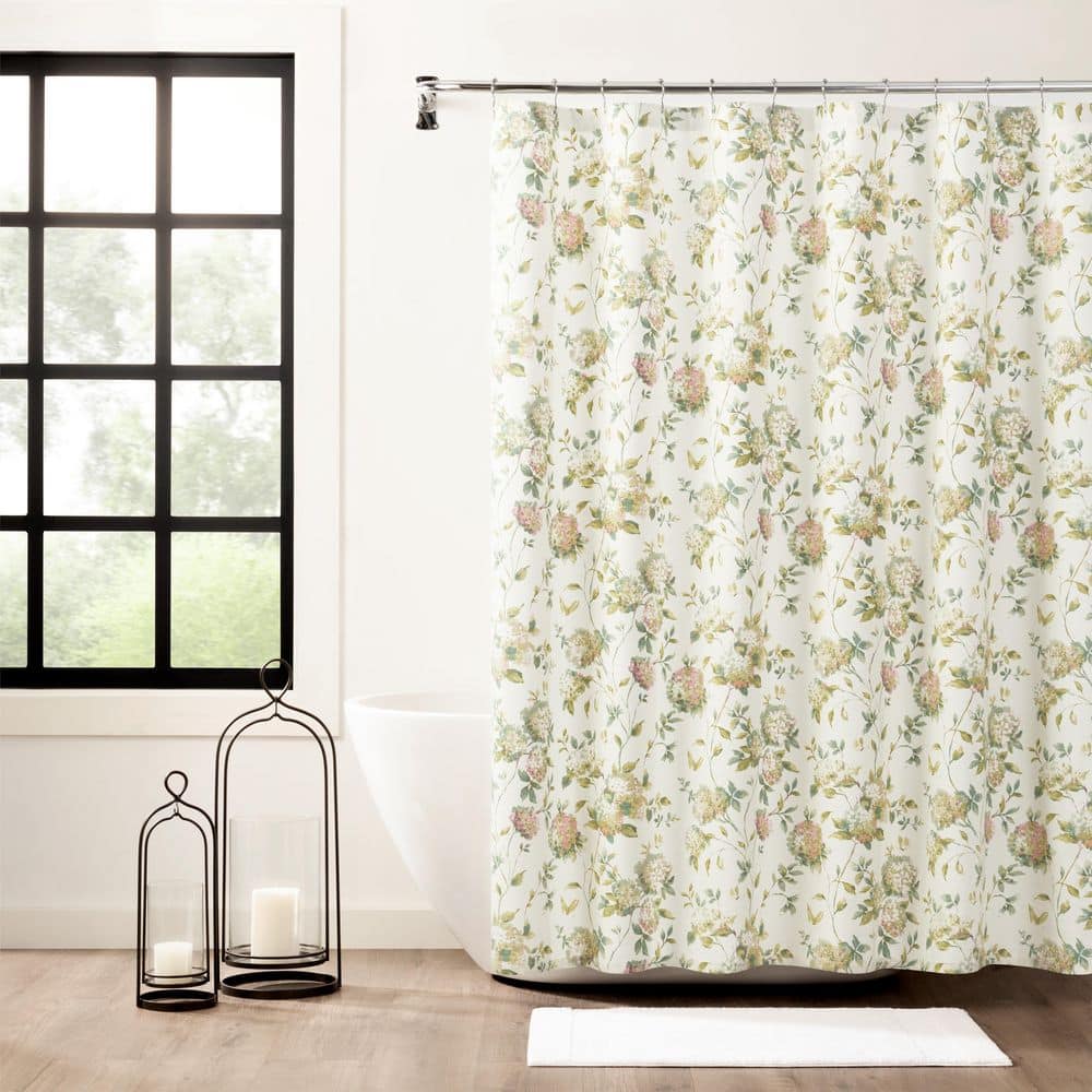 Ellis Curtain Abigail 72 in. Multi Floral Shower Curtain