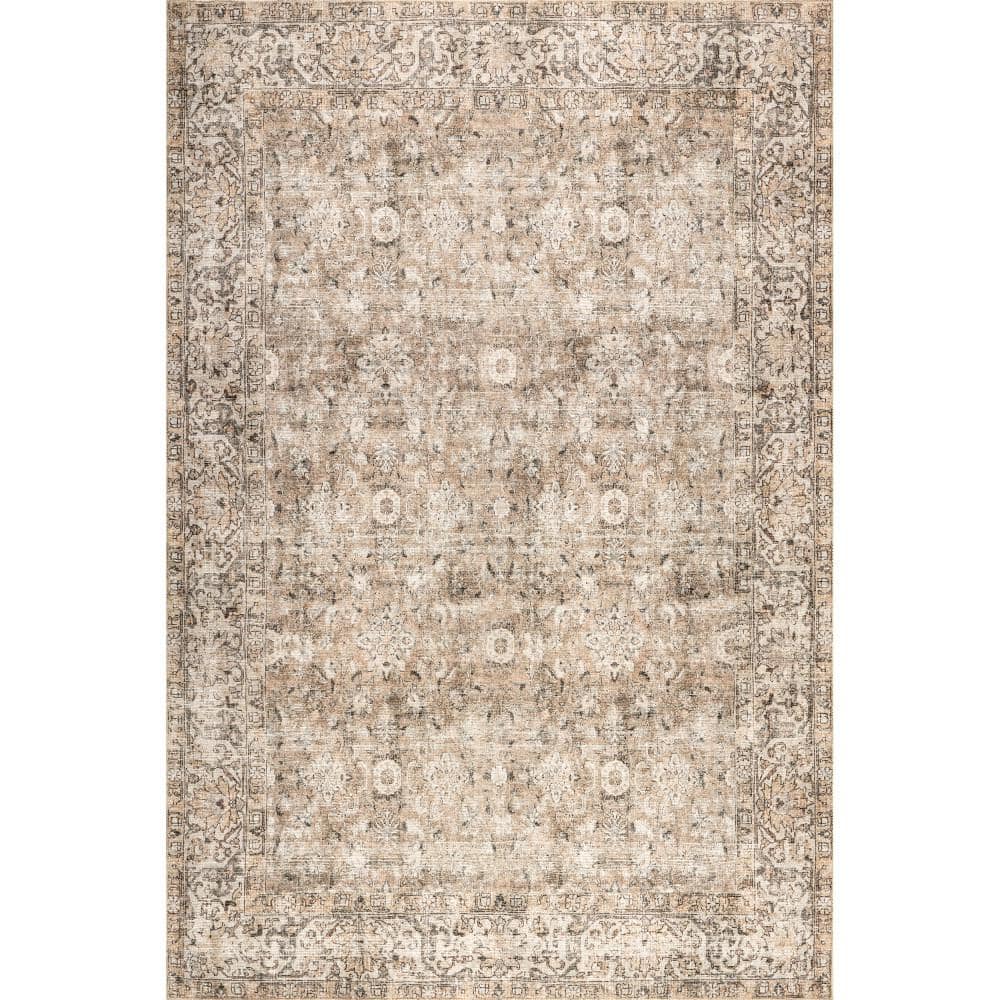 Hillstone Dark Beige 6 ft. 7 in. x 9 ft. Traditional Vintage Medallion Area Rug price history on PriceWatchPro