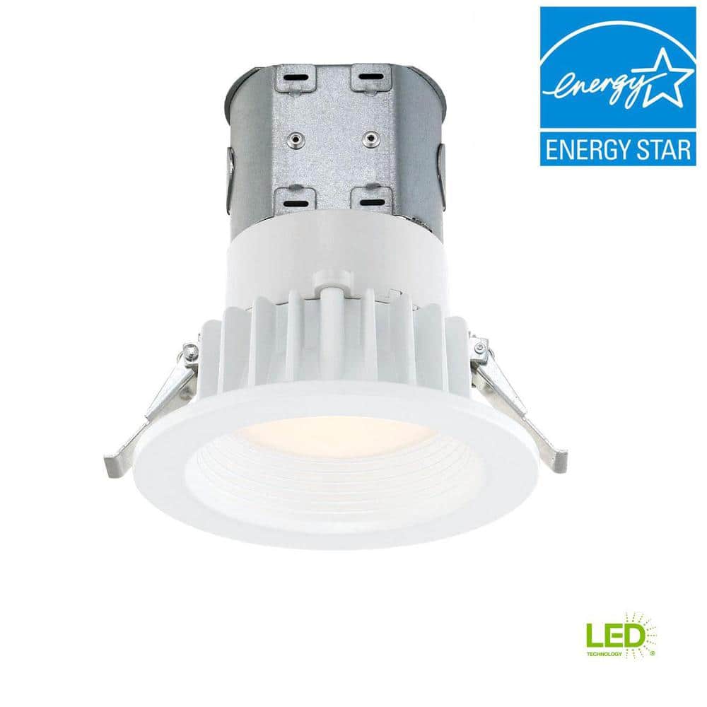 White Aluminum 4'' LED Recessed Lighting Kit for Indoor/Outdoor Use