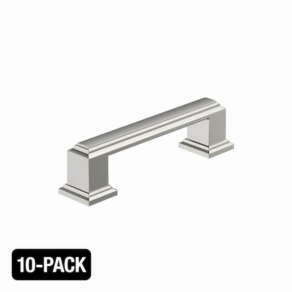 10-Pack Carrington 3 in. (76 mm) Center-to-Center Classic Satin Nickel Arch Cabinet Drawer Pulls
