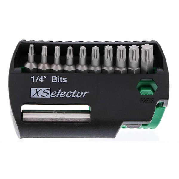 Torx Xselector and Magnetic Bit Holder Set-T7-T40 (11-Piece)