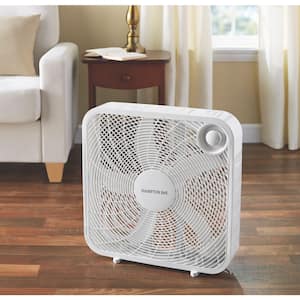 20 in. 3-Speed Indoor Box Fan in White