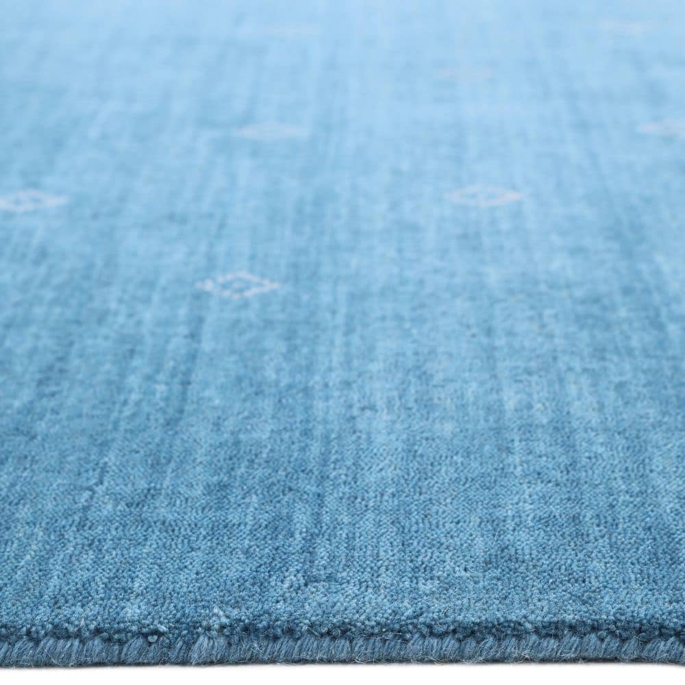 Sapphire Geometric Hand-Loomed Wool Area Rug 8' x 10'