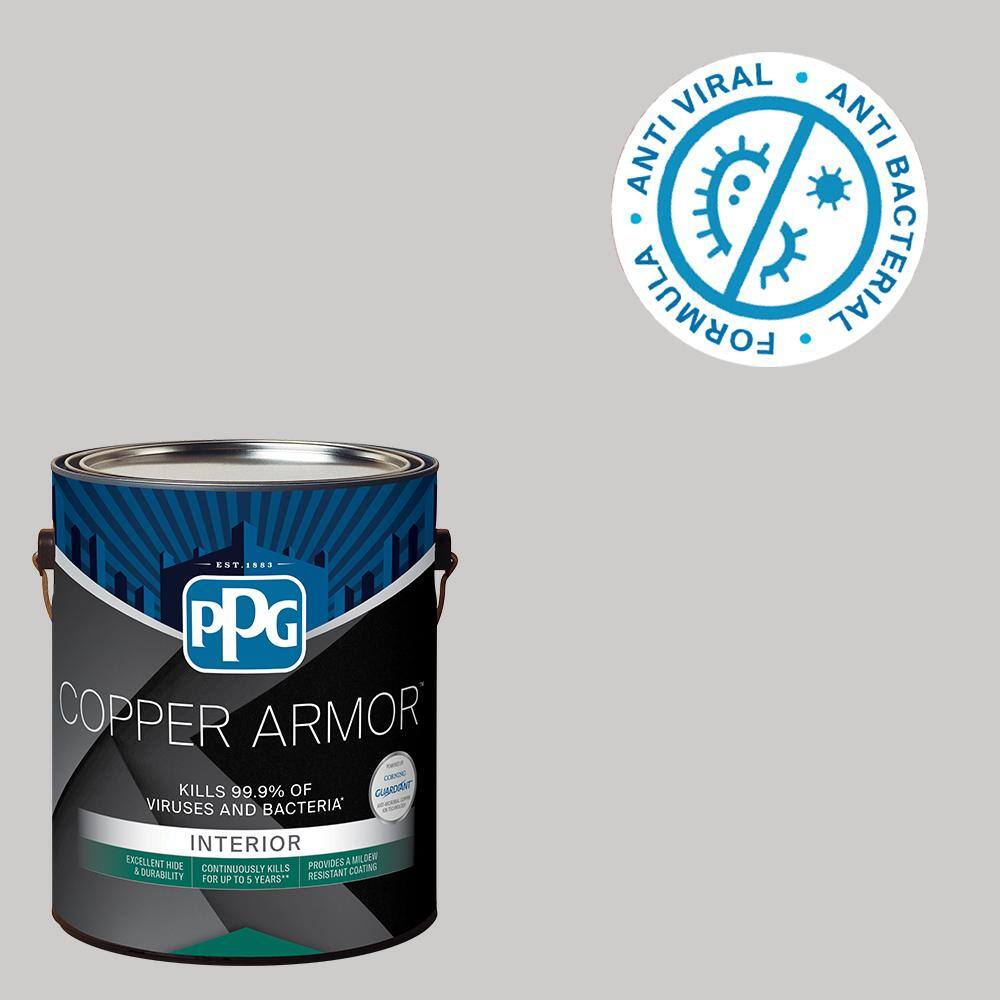 COPPER ARMOR 1 gal. PPG0996-2 Steely Gaze Semi-Gloss Antiviral and ...