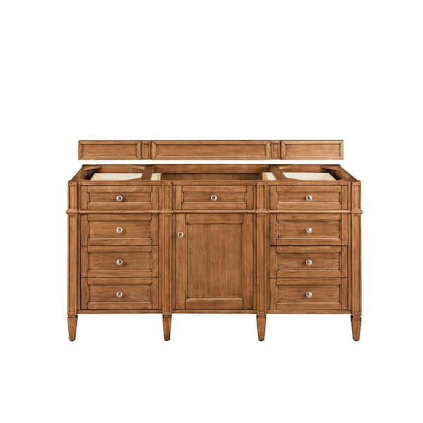 James Martin Vanities Brittany 59.0 in. W x 23.0 in. D x 32.8 in. H Single Bath Vanity Cabinet without Top in Saddle Brown