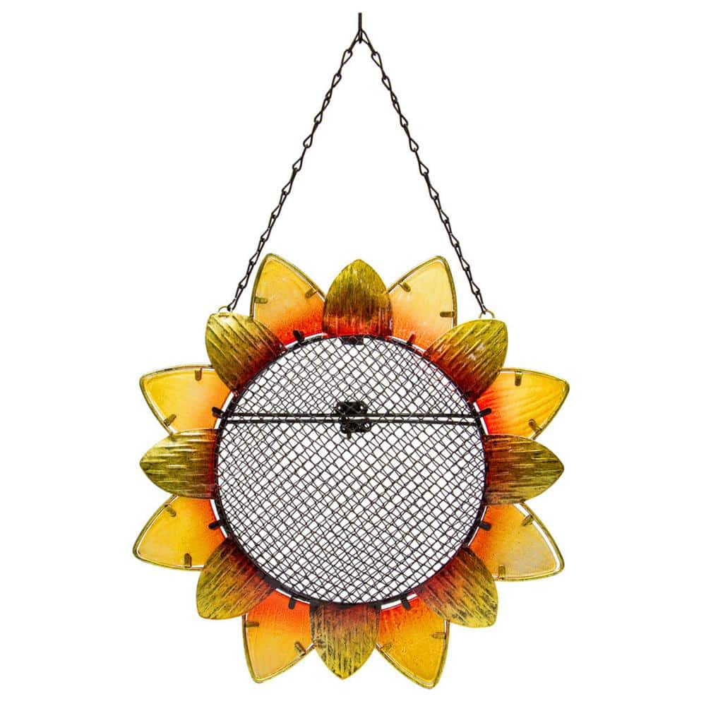 UPC 746851653513 product image for Metal and Glass Hanging Wild Bird Seed Birdfeeder, Sunflower | upcitemdb.com