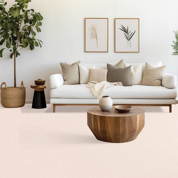 Waking Up II Serene Beige 56 oz. Triexta Textured Installed Carpet