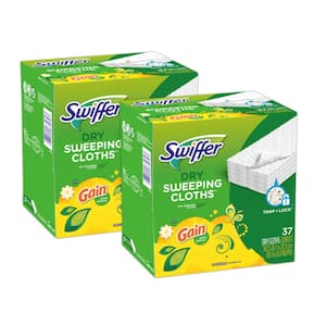 Sweeper with Original Gain Scent Dry Sweeping Cloth Refills (37-Count, 2-Pack)