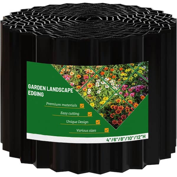 Phewnyzo 6 in. x 40 ft. Corrugated Metal Garden Edging, Sturdy Lawn and Landscape Border for Flower Beds and Yards