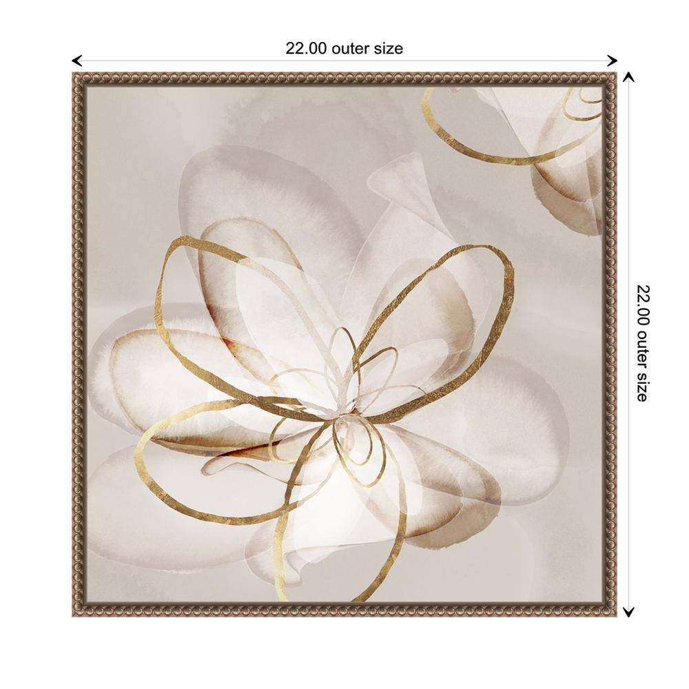 Eva Watts Abstract Floral Canvas Print with Bronze Frame, 22 x 22-in.