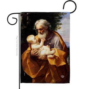 13 in. x 18.5 in. St. Joseph And Christ Child Garden Flag Double-Sided Religious Decorative Vertical Flags