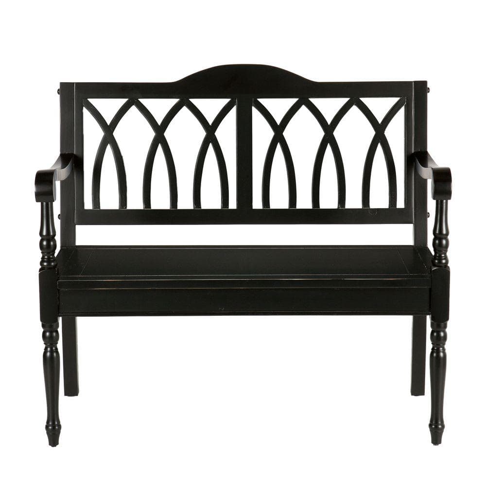 Southern Enterprises Alpine Antique Black Bench HD888194 - The Home Depot