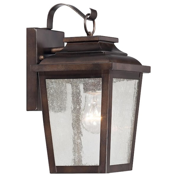 Irvington Manor 1-Light Chelsea Bronze Outdoor Wall Lantern Sconce