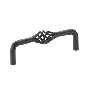 4 in. (102 mm) Center-to-Center Matte Black Traditional Drawer Pull