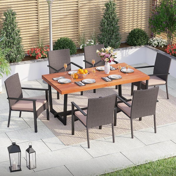 StyleWell Mix and Match 7-Piece Metal Sling Folding Outdoor Dining