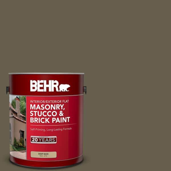 BEHR 1 gal. #N340-7 Kilimanjaro Flat Interior/Exterior Masonry, Stucco and Brick Paint