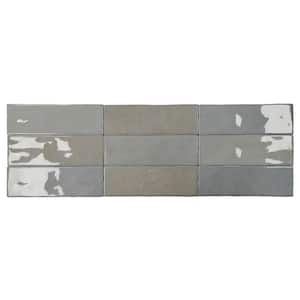 Passion Gris 3 in. x 8 in. Glossy Porcelain Wall Tile (3.92 sq. ft./Case)