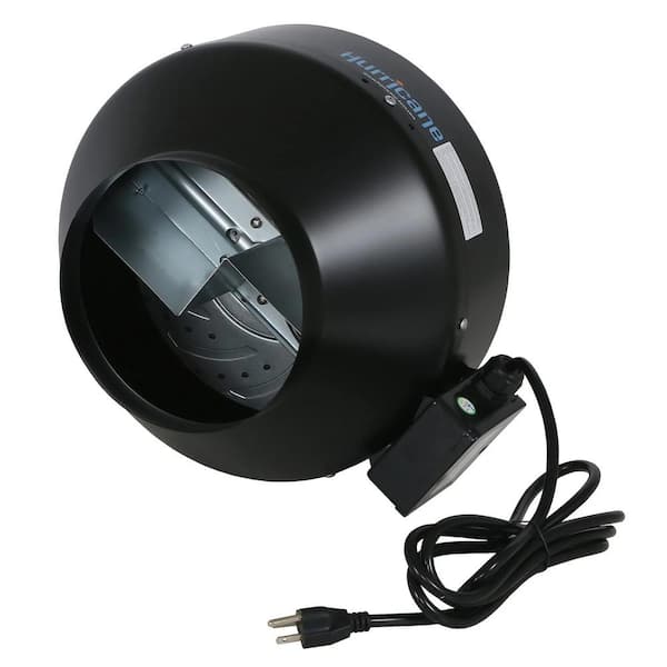 Hurricane 8 in. Commercial Grade Inline Wall Mount Fan for HVAC and Ventilation Uses