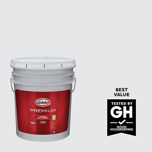 Glidden Premium 5 gal. PPG1171-1 Silent Delight Semi-Gloss Interior Latex Paint