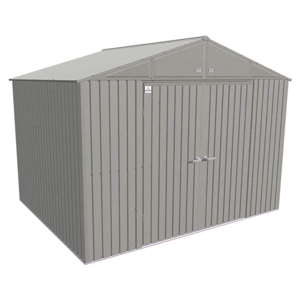 Cool Grey 8' x 10' Superior Grade Steel Storage Shed Kit