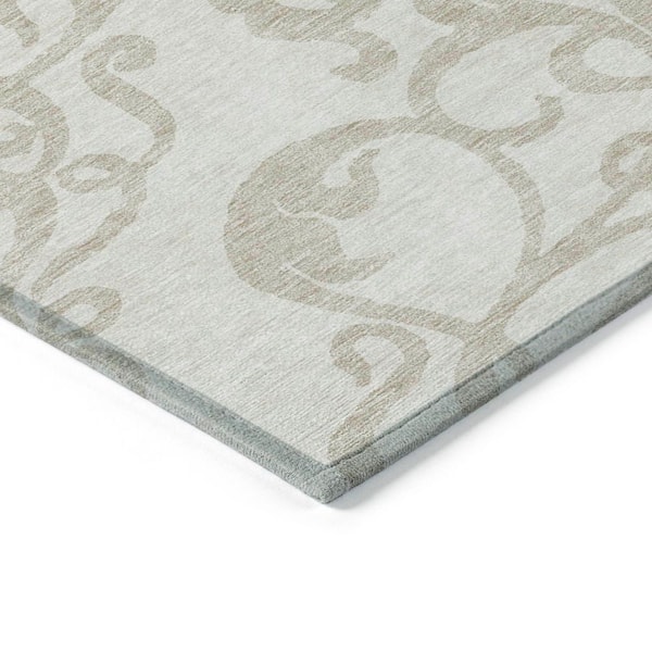 Chantille Machine Washable Indoor/Outdoor Abstract ACN973 Ivory 5 ft. x 7 ft. 6 in. Area Rug
