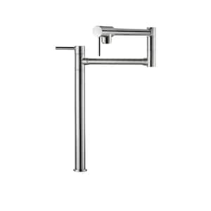 Deck Mount Pot Filler Faucet with 2-Handle in Chrome