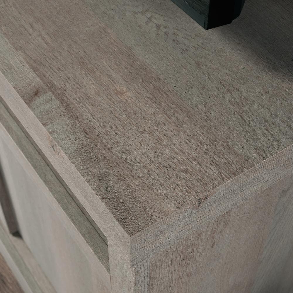 Mystic Oak TV Stand with Adjustable Shelves and Cabinet