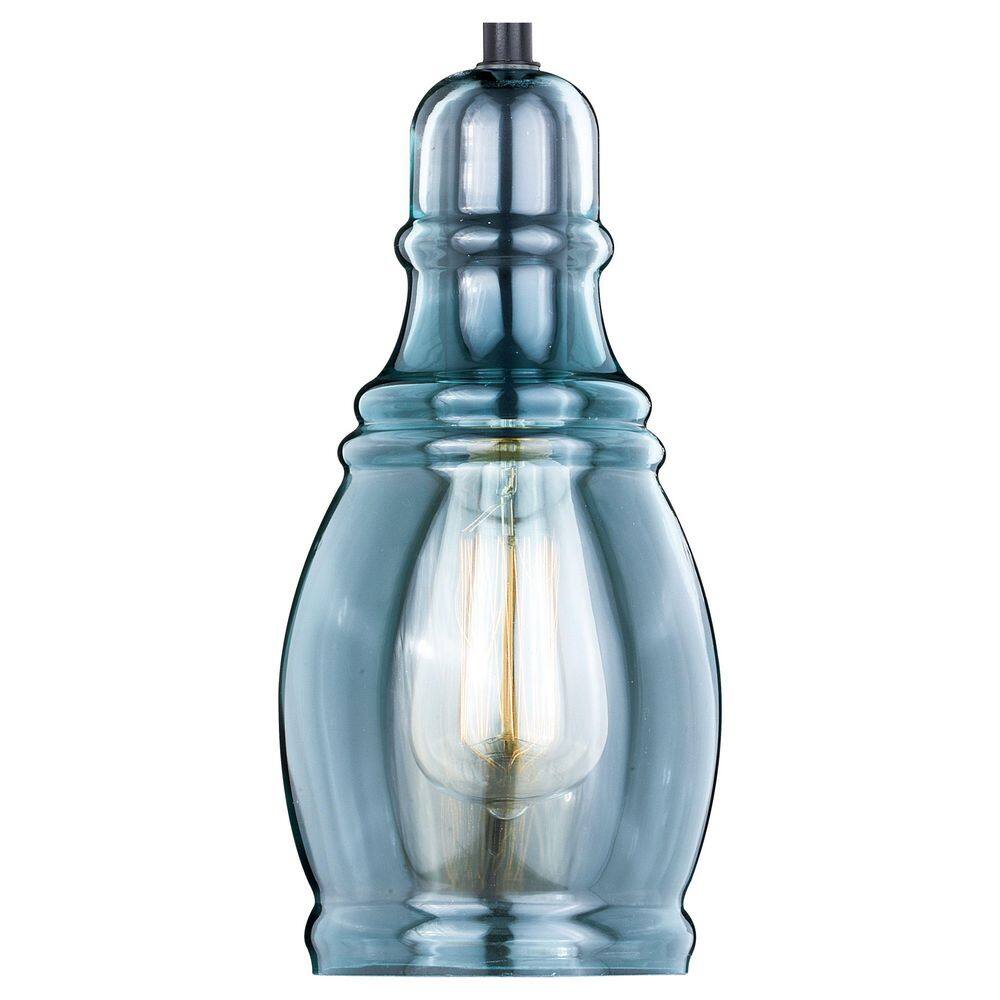 Millie Mini Jar Pendant in Oil Rubbed Bronze with Glass Shade