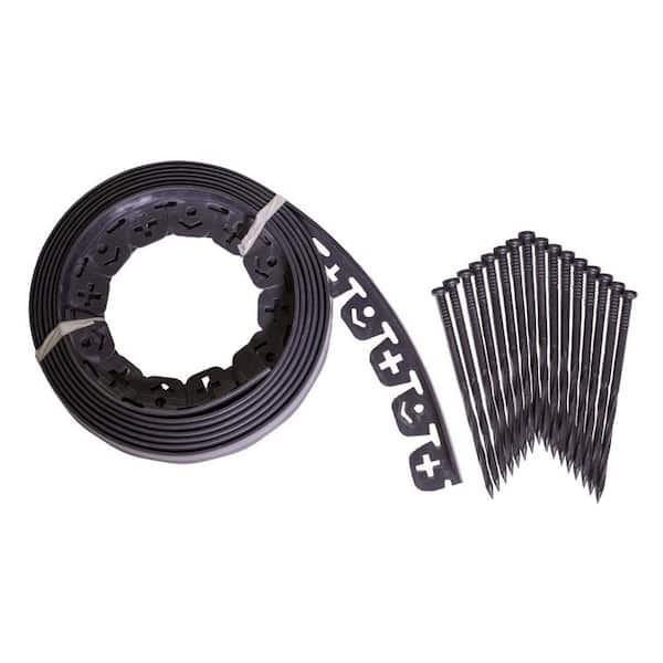 30 ft. L x 2 in. D x 1.5 in. H No Dig Edging Polyethylene with Extra Nails