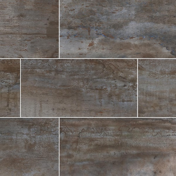 MSI Metallic Ferro 12 in. x 24 in. Matte Porcelain Stone Look Floor and Wall Tile (672 sq. ft./Pallet)