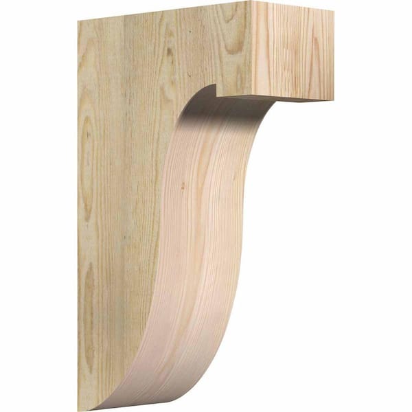 Ekena Millwork 6 in. x 12 in. x 20 in. Douglas Fir Del Monte Rough Sawn Corbel