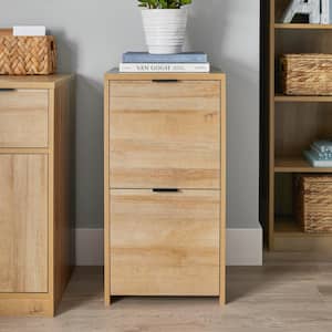 Bromley 2-Drawer Light Oak Finish Engineered Wood Vertical File Cabinet (30 in. H x 15.5 in. W)