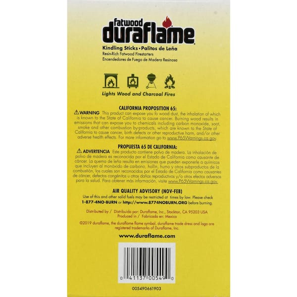 Duraflame 5 lb. (125 cu.ft.) Fatwood Natural Firestarters 04549 - The Home  Depot