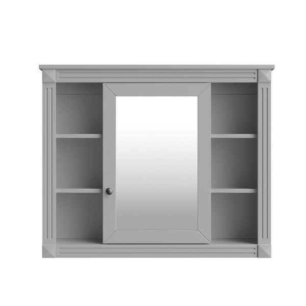 16.3 in. W x 35 in. D x 28.7 in. H Wall Mounted, Medicine Cabinet, Bathroom Storage Wall Cabinet in Gray