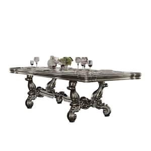 Versailles Dining Tables Antique Platinum Glass 46 in. 4 Legs Dining Table (Seats 8)