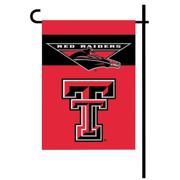 BSI Products NCAA 13 in. x 18 in. Texas Tech 2-Sided Garden Flag Set with 4 ft. Metal Flag Stand