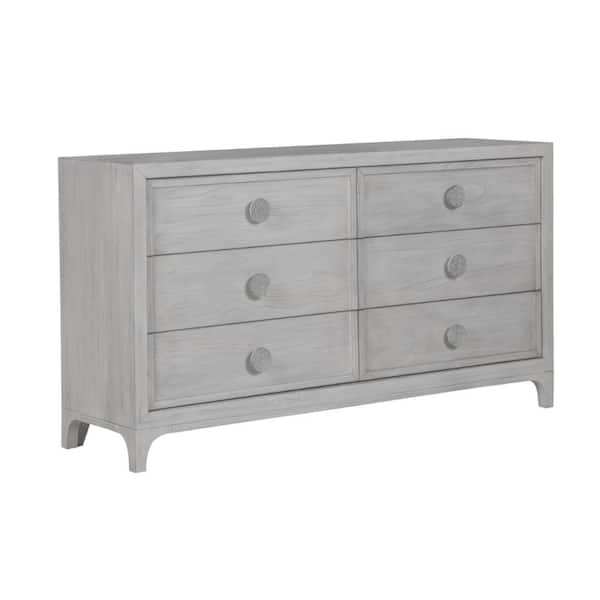 Benjara 66 in. White 6-Drawer Wooden Dresser Without Mirror