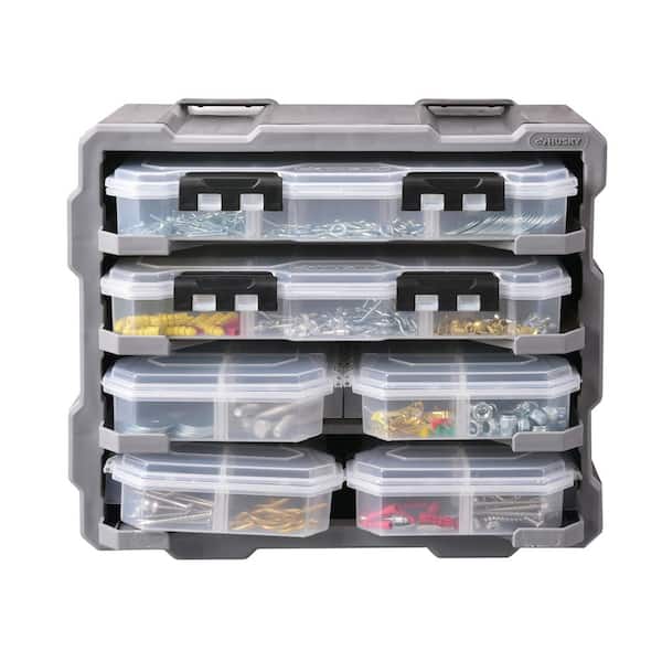 Husky 38-Compartment Rack with 6 Small Parts Organizer 2019-021 - The Home  Depot