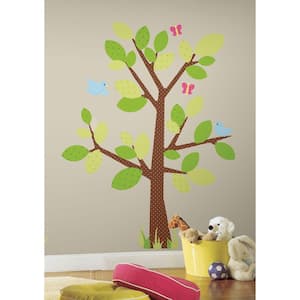 18 in. x 40 in. Kids Tree 47-Piece Peel and Stick Giant Wall Decal