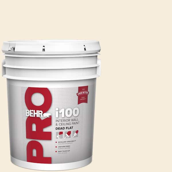BEHR PRO 5 gal. #BXC-68 White Mountain Dead Flat Interior Paint