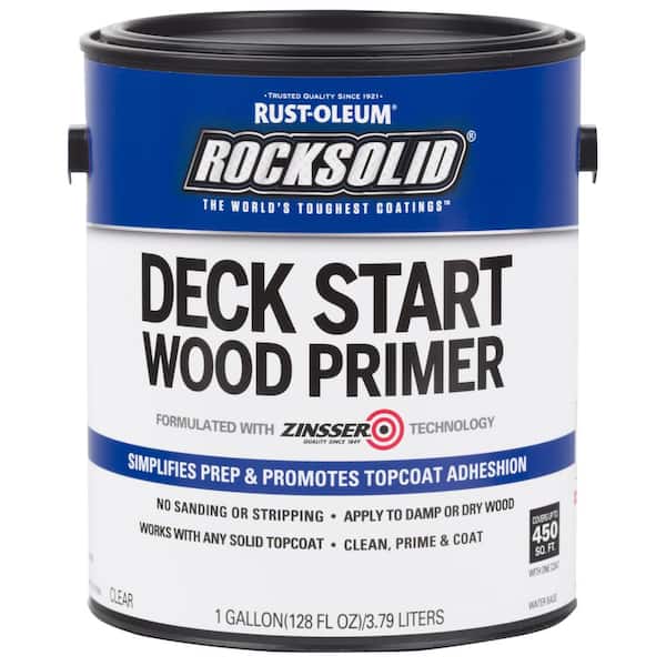 1 Gal. Deck Start Water Based Clear Exterior Wood Primer (2-Pack)