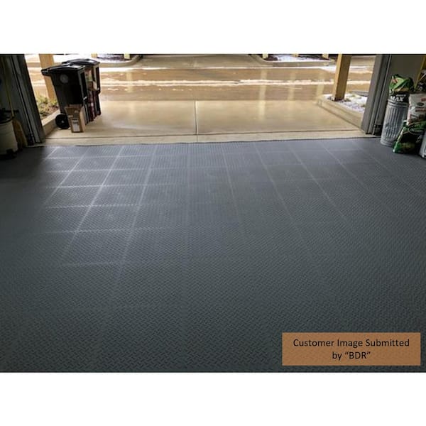 Gray Pvc Garage Flooring Tile, Interlocking Rubber Floor Tiles Home Depot Canada