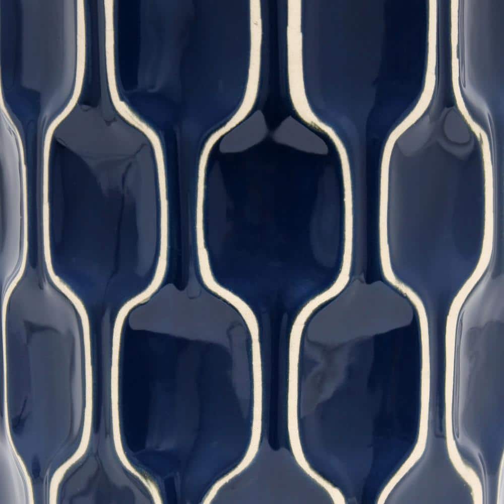 Sophisticated Blue and White Handpainted Resin Table Lamp