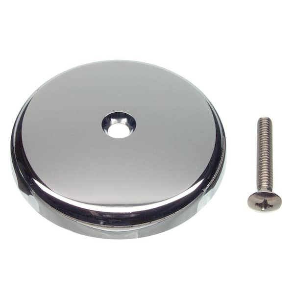 DANCO Single Hole Bathtub Drain Overflow Plate with Screw, Chrome