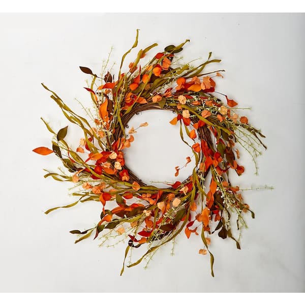 Worth Imports 18 in. Artificial Fall Wreath with Seed Pods and Grasses