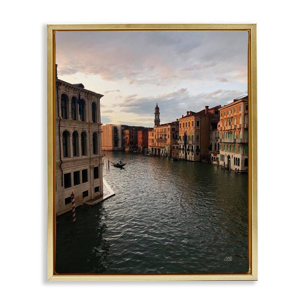 Venice Canal Architecture by Max Blakesberg Studios Gold Floater Frame Nature Graphic Art Print 31 in. x 25 in. price history on PriceWatchPro