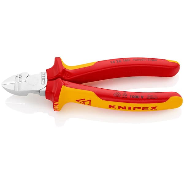 KNIPEX 6-1/4 in. High Leverage Diagonal Cutters 74 01 160 - The Home Depot