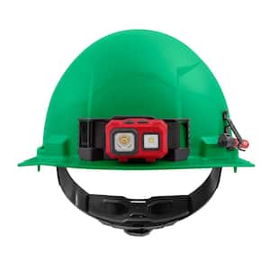 BOLT Green Type 1 Class E Full Brim Non-Vented Hard Hat with 4 Point Ratcheting Suspension (10-Pack)