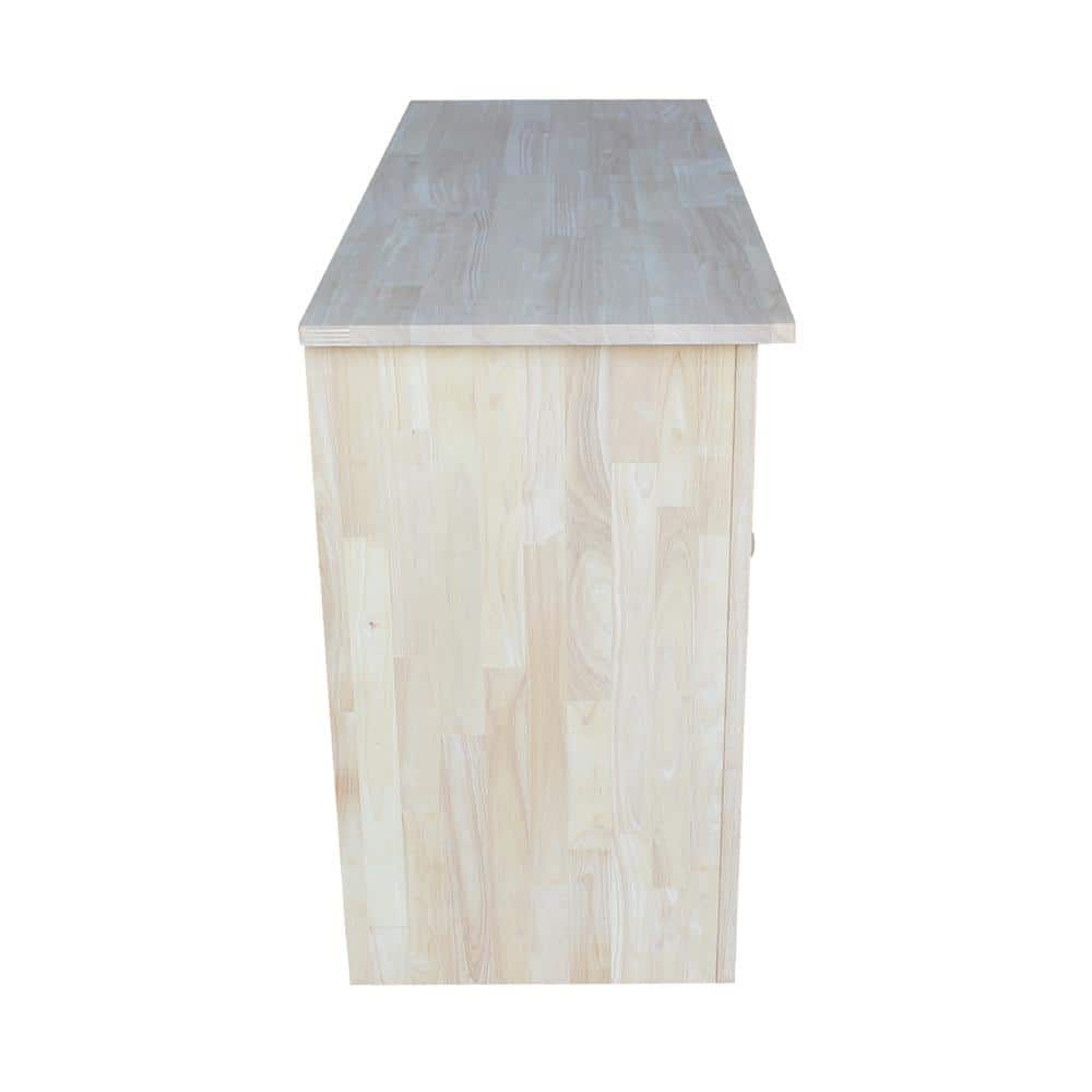 Elegant Parawood 51'' Gray TV Stand with Adjustable Cabinet Shelves